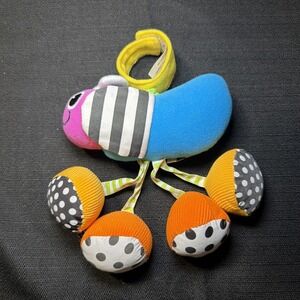Vintage Sassy Jitterbug Plush Hanging Bug • Baby Activity Toy Rattle Crinkle